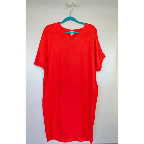 Chico's | Dresses | Chicos Red 0 Linen Easywear Flowy Summer Dress | Poshmark Chico's | Dresses | Chicos Red 0 Linen Easywear Flowy Summer Dress | Poshmark